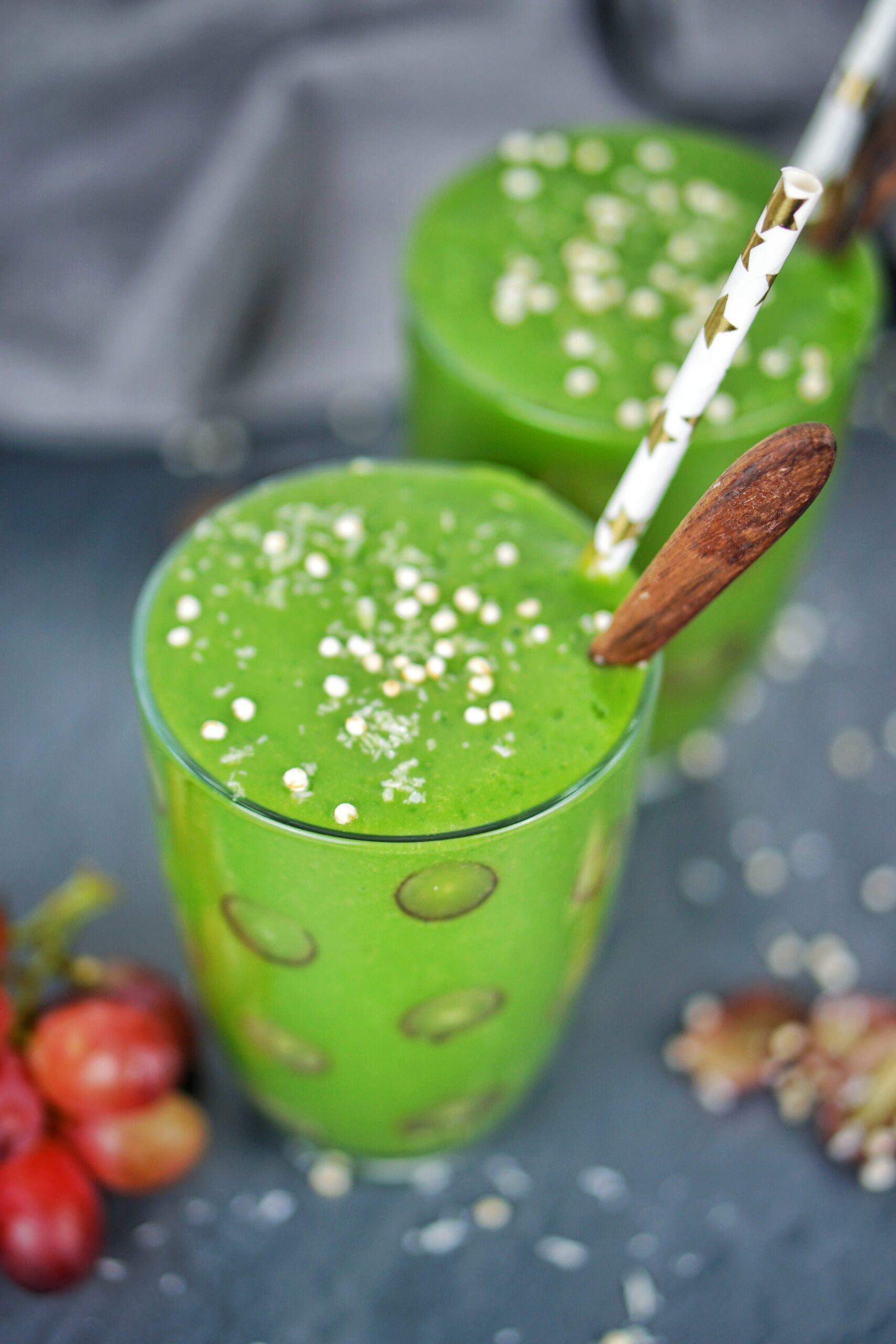 smoothie, green, grün, vegan, lecker, vitamix, grapes, Trauben, jar, glas, glass, sugar free, sucker frei