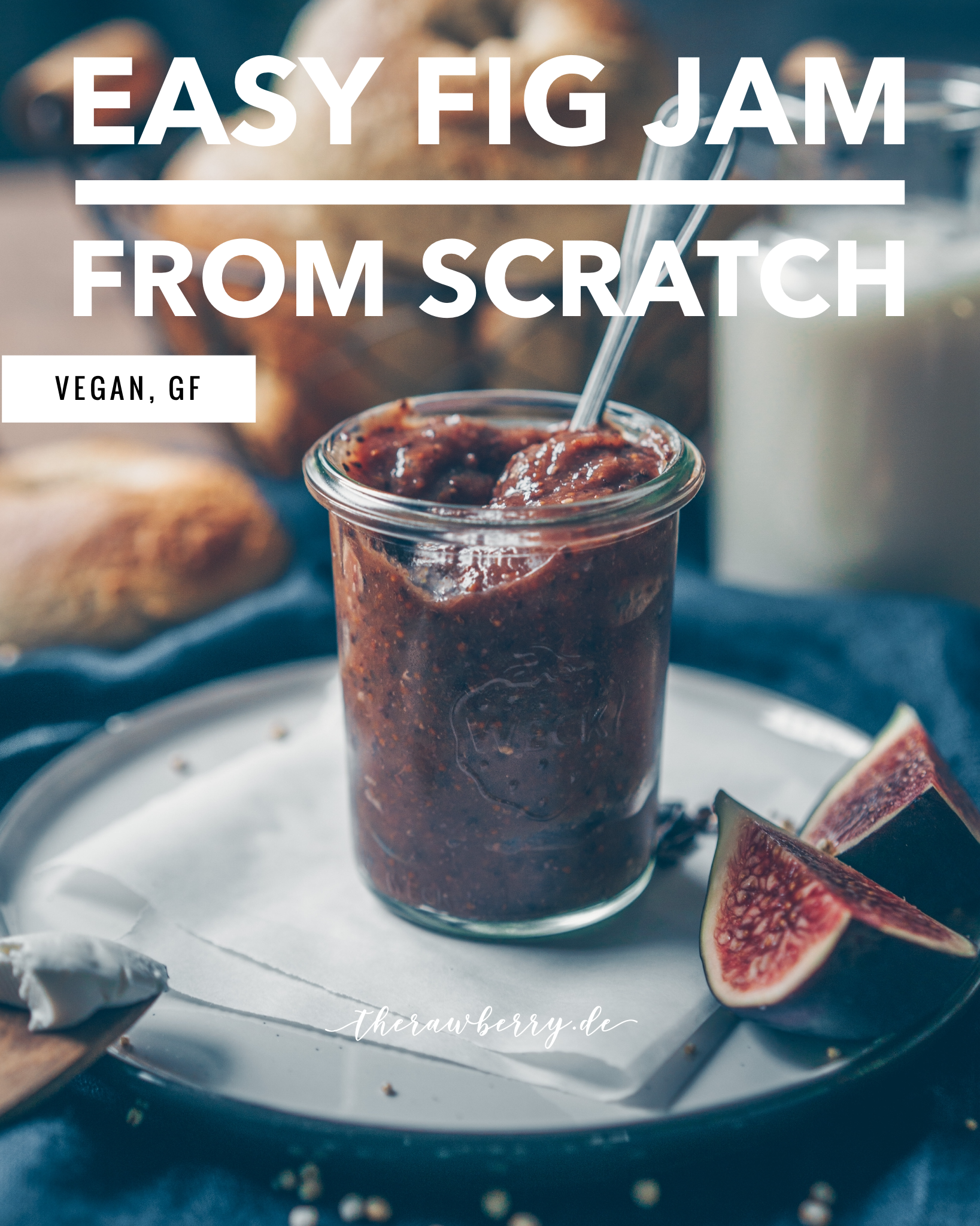 fig, jam, bagels, delicious, fresh, from scratch, vegan, gluten-free, cooking, easy, einfach, kochen, marmalade, jar, glass, Glas, feigen, einfach, lecker, simple, süß, frühstück, breakfast
