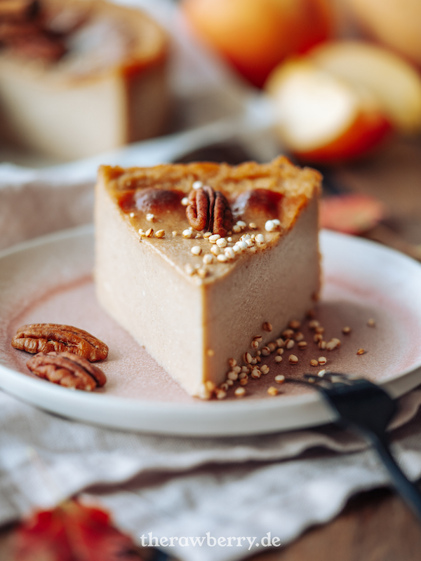 einfach, easy, recipe, Rezept, kuchen, cake, cheescake, Käsekuchen, cinnamon, zit, apple, apfel, fall, autumn, Herbst, vegan, glutenfree, glutenfrei, Marie Dorfschmidt, therawberry, food, essen, dessert, nachtisch