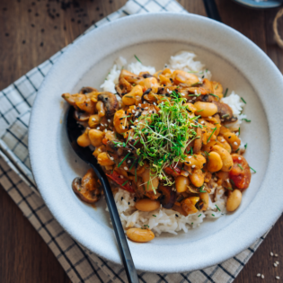 mittagessen, Abendessen, rezept, lunch, dinner, rice, low carb, vegan, simple, quick, einfach, rice, reis, high protein, proteinreich, gesund, healthy