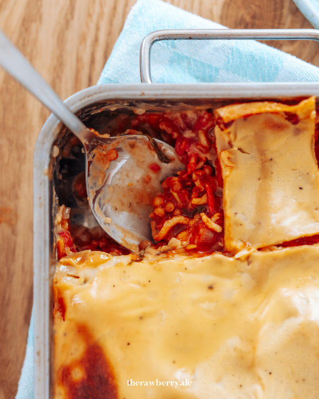 kasserole, lasagne, Löffel