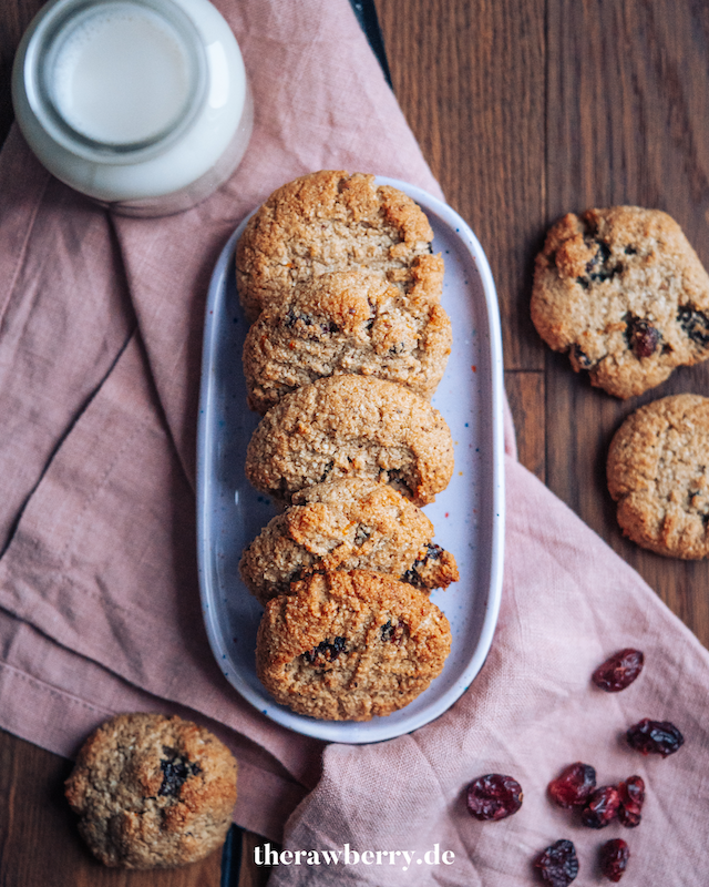 Orange Cranberry Kekse - einfach, vegan und glutenfrei